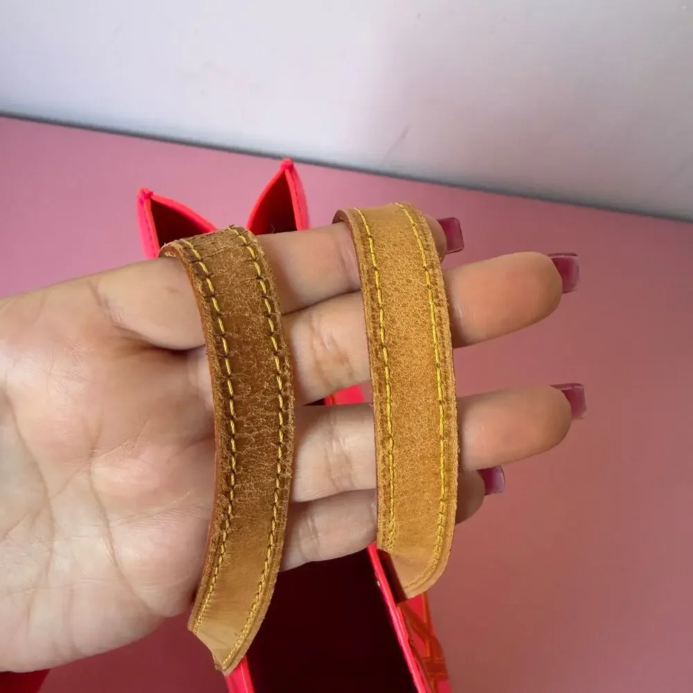 Louis Vuitton Robert Wilson Monogrm Vernis Fluo Reade PM Tote Pink Orange RARE - Picture 10 of 15